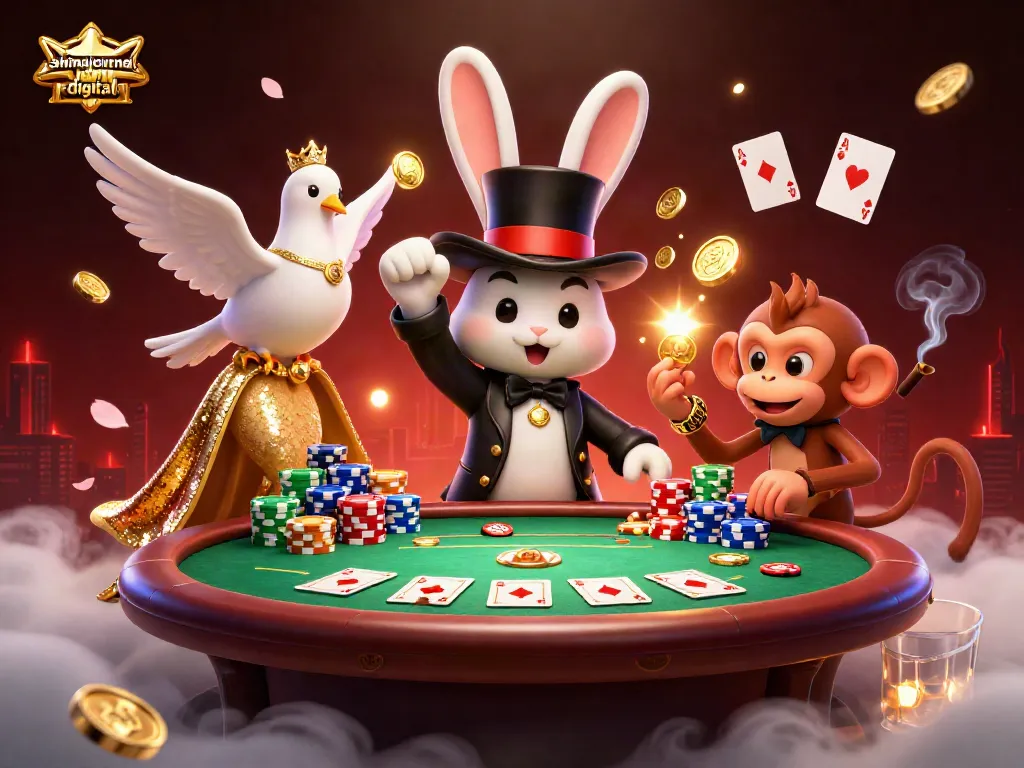 Engage in exciting casino fun with ahimajournal-digital's vibrant illustration of a magician and gaming action.