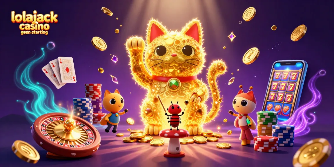 Experience fun at lolajack casino geen storting with colorful fireflies representing good fortune.